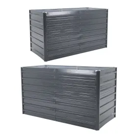 2X 2-in-1 Anti-Rust Raised Garden Bed Galvanized Steel