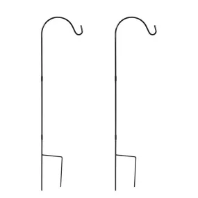 48" Single Shepherd Hooks Set of 2 - Black