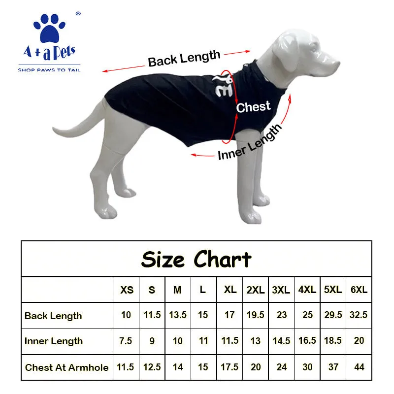 A a Pets' Graphic Printed (Naughty) T-Shirt for Dog, Puppy and Cat | Round Neck | Breathable Costumes | 100% Cotton