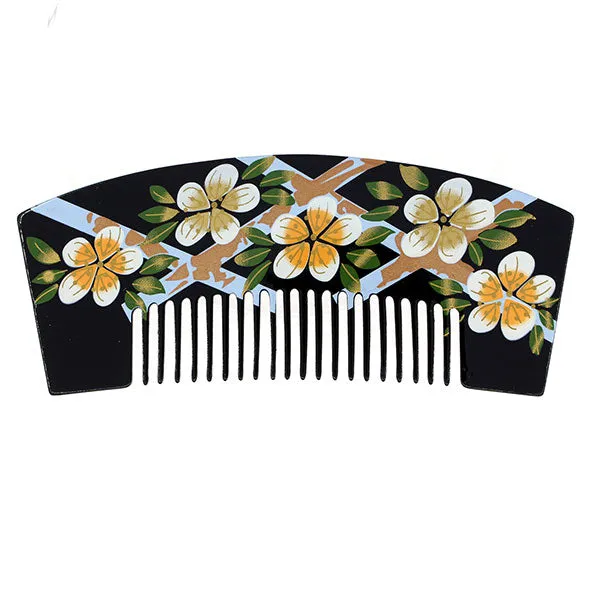 Acrylic Geisha Decorative Floral Comb