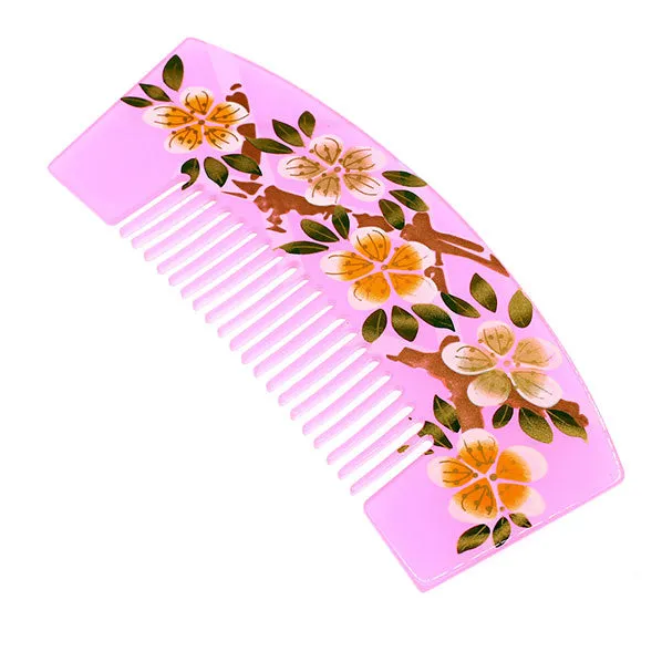 Acrylic Geisha Decorative Floral Comb