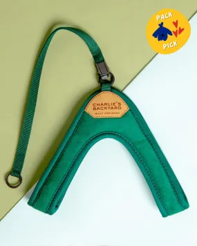 Adjustable Easy Dog Harness in Green