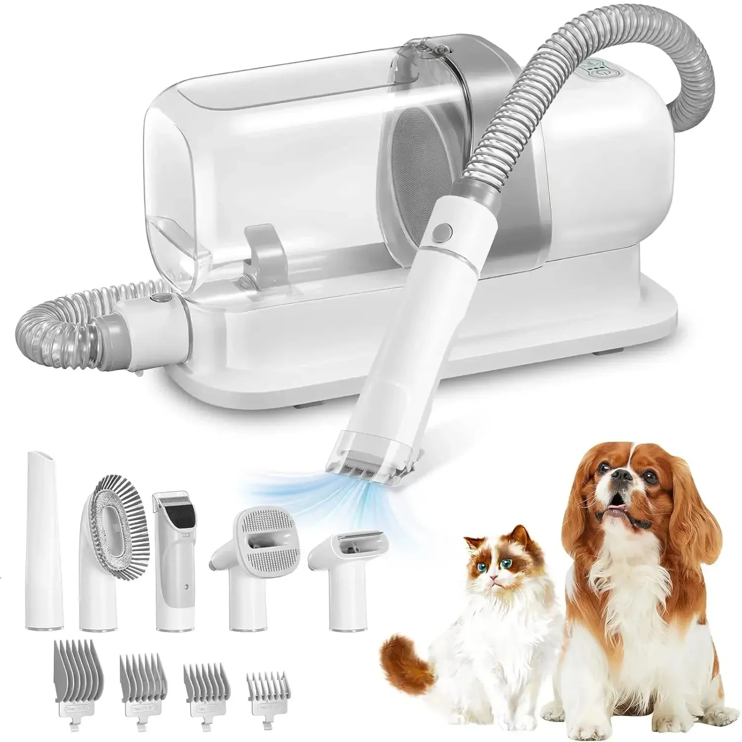 ATUBAN Dog Grooming and Vacuuming Kit - Low Noise, High-Efficiency Pet Hair Cleaner with Large 2.3L Capacity