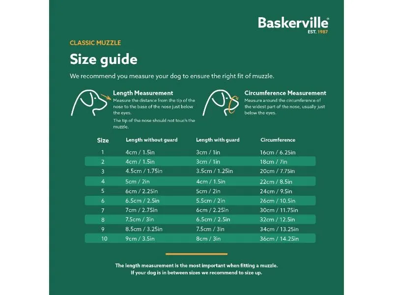 Baskerville Classic Basket Muzzle Size 10