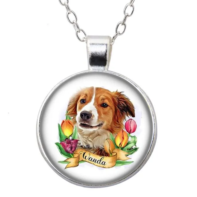 Beauty Love Dogs Pet Photo Necklace