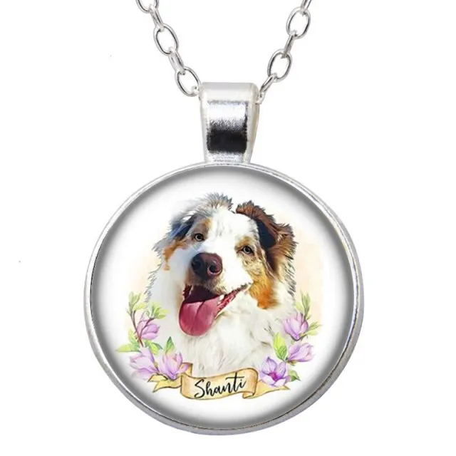 Beauty Love Dogs Pet Photo Necklace