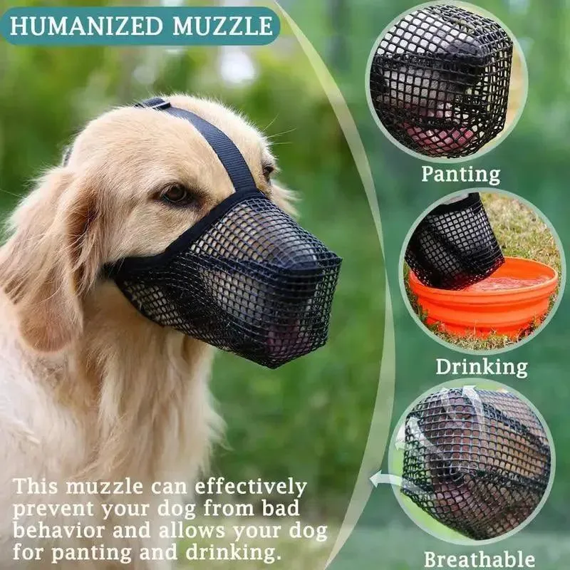 Breathable Dog Muzzle Anti-Bark&Bite