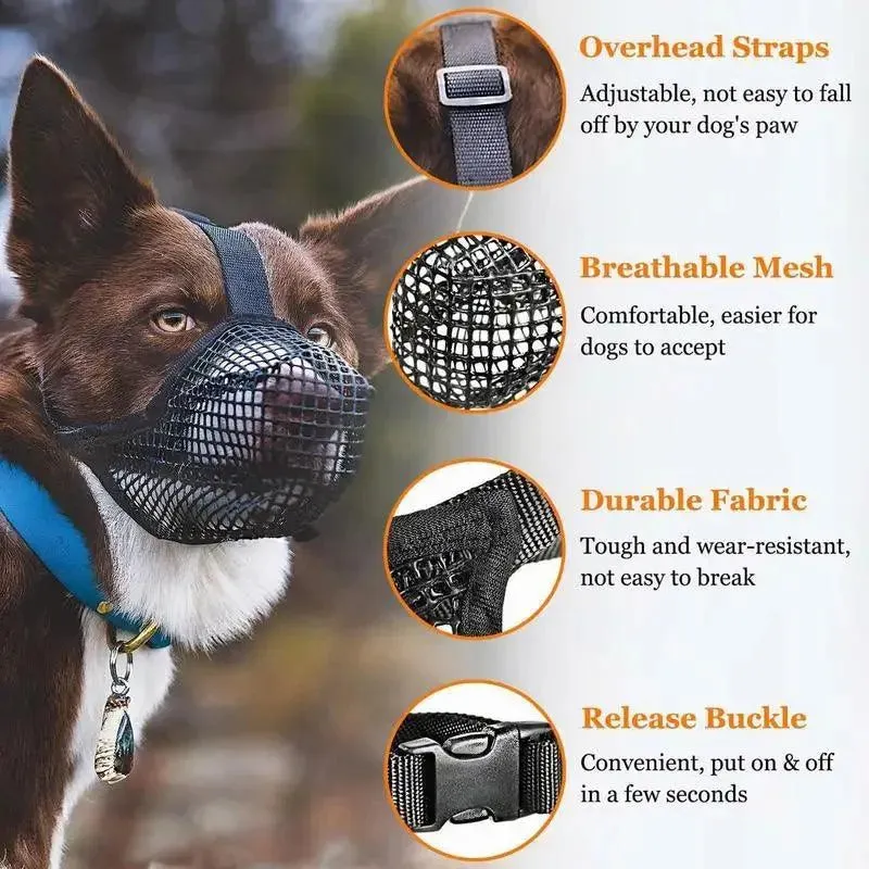 Breathable Dog Muzzle Anti-Bark&Bite