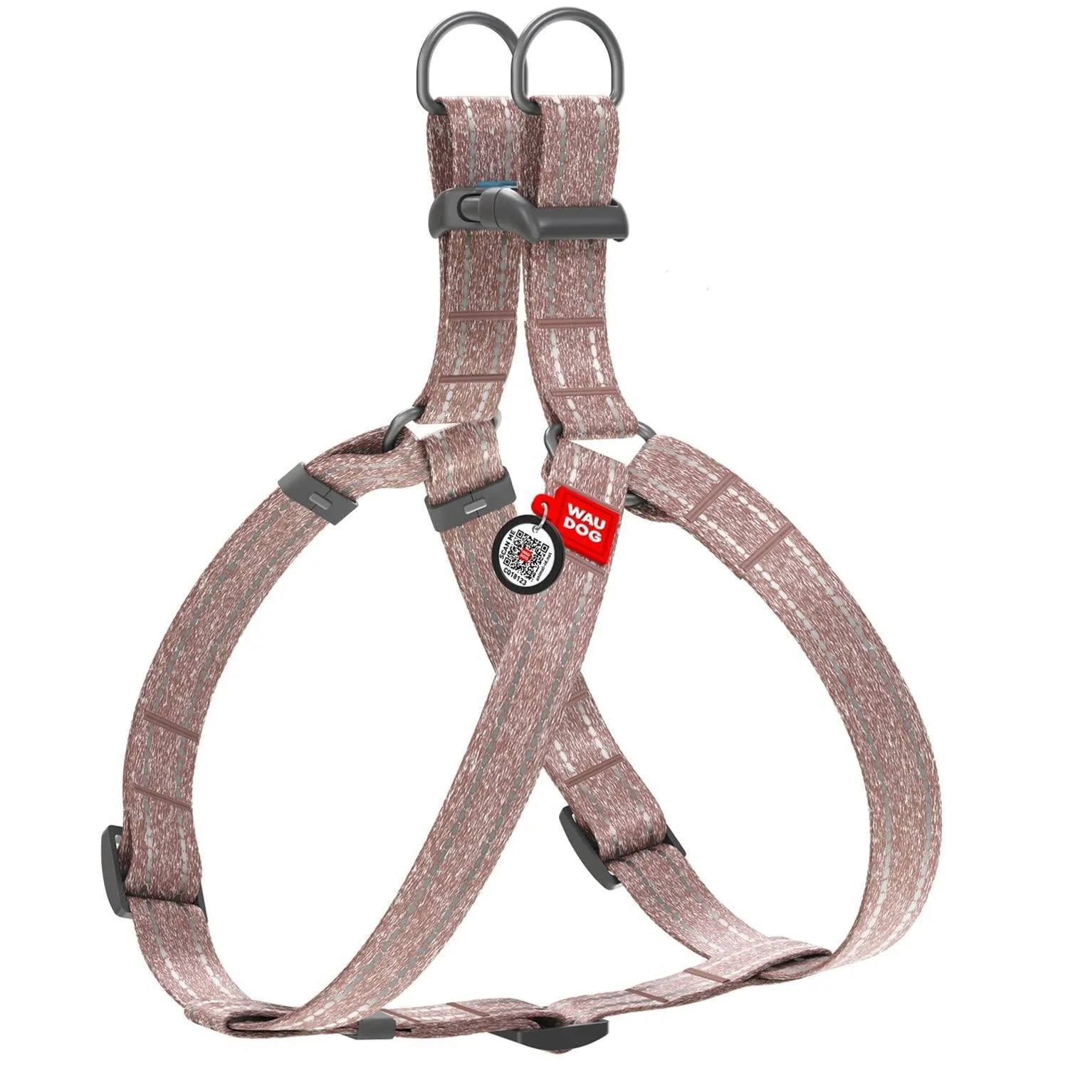 Brown Cotton Dog Harness Eco Friendly Adjustable for Large Dogs L Size 2735 in