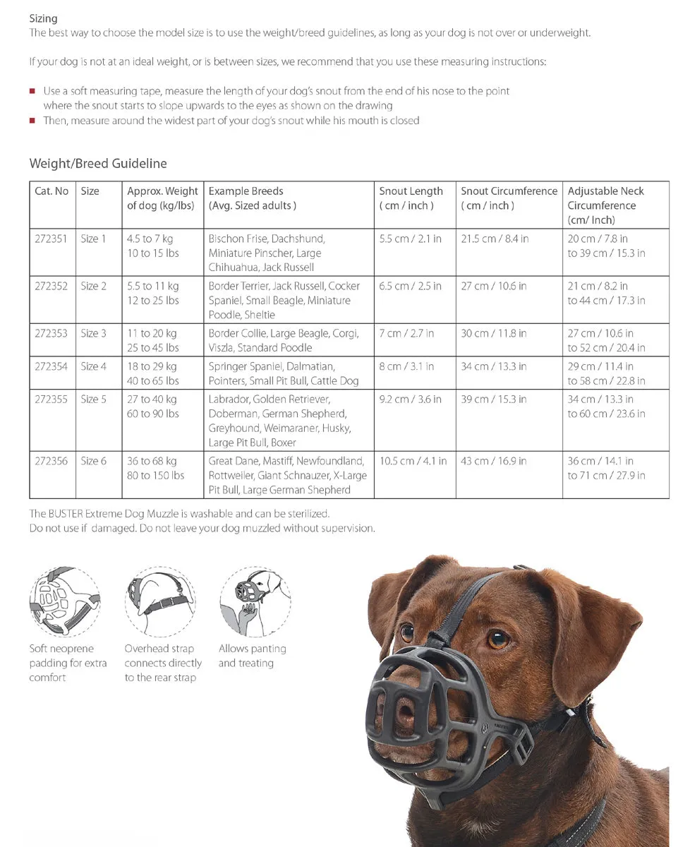 Buster Extreme Dog Muzzles