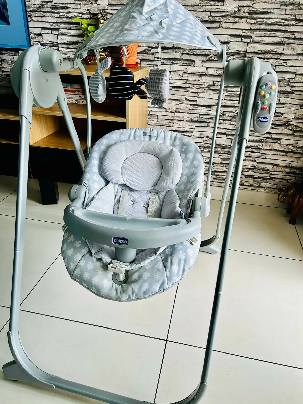 CHICCO Polly Electric Baby Swing - Grey