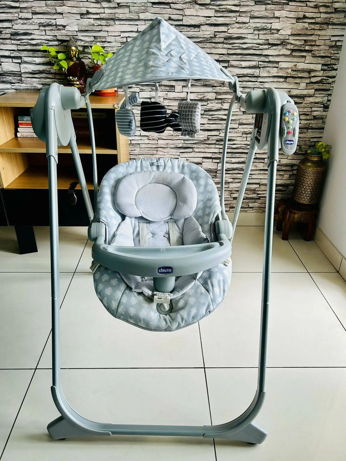 CHICCO Polly Electric Baby Swing - Grey