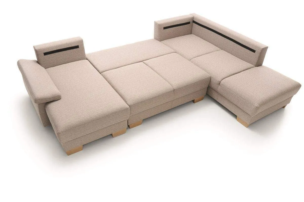 Chivas 3 U Shape Corner Sofa Bed