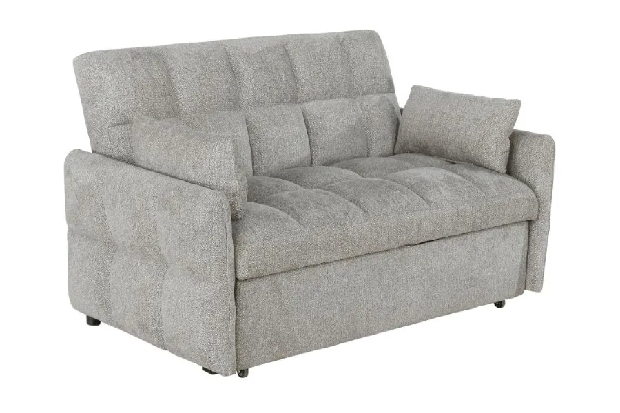 Cotswold Upholstered Convertible Sleeper Sofa Bed Light Grey 508307