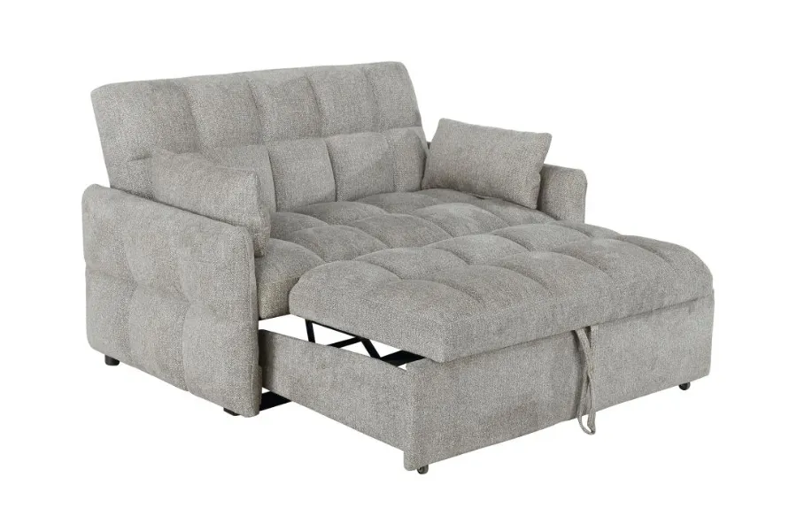 Cotswold Upholstered Convertible Sleeper Sofa Bed Light Grey 508307