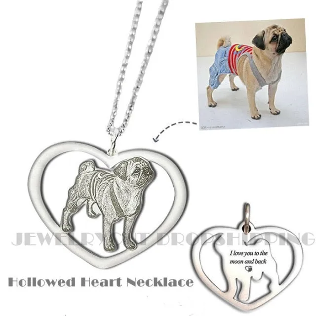 Customized Pet Engrave 925 Sterling Silver Necklace Symbol Necklace