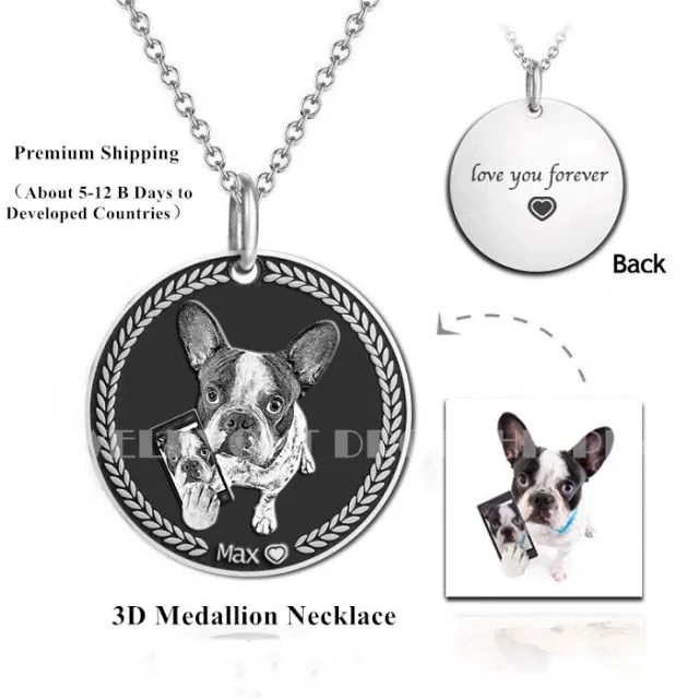 Customized Pet Engrave 925 Sterling Silver Necklace Symbol Necklace