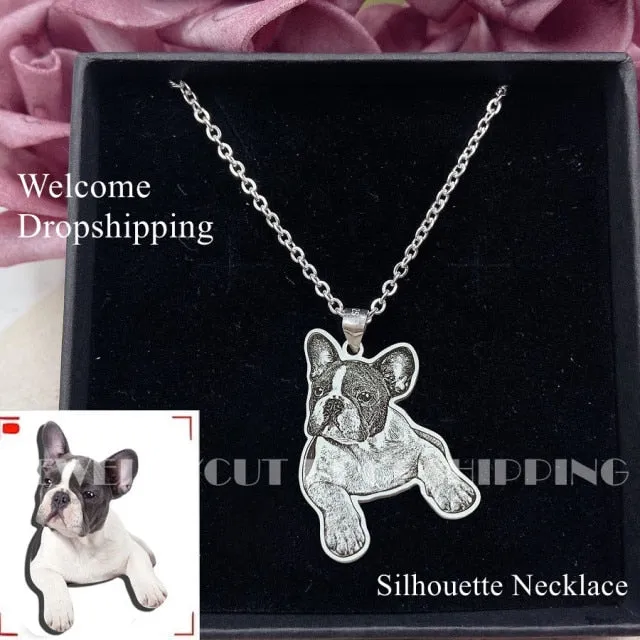 Customized Pet Engrave 925 Sterling Silver Necklace Symbol Necklace