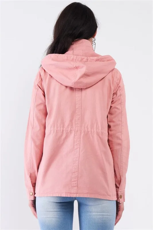 Detachable Hood Detail Utility Jacket