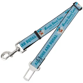 Dog Safety Seatbelt for Cars - BEACH DAWG CARE ALL DOGS ARE EQUAL Blues