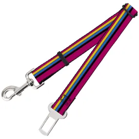 Dog Safety Seatbelt for Cars - Racing Stripes Pink/Yellow/Blue/Black