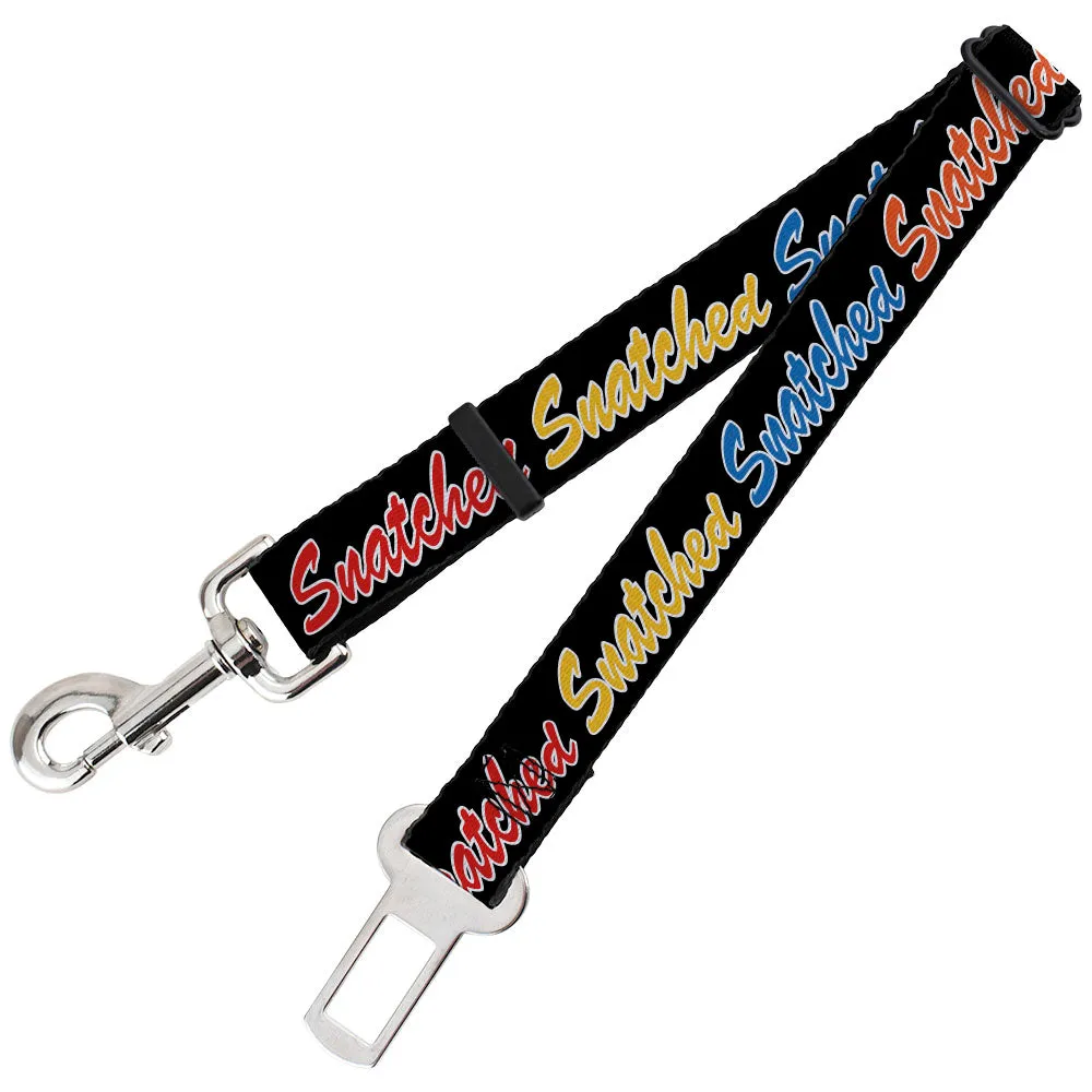 Dog Safety Seatbelt for Cars - SNATCHED Script Black/Multi Color