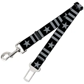 Dog Safety Seatbelt for Cars - Star and Three Stripes Black/Gray