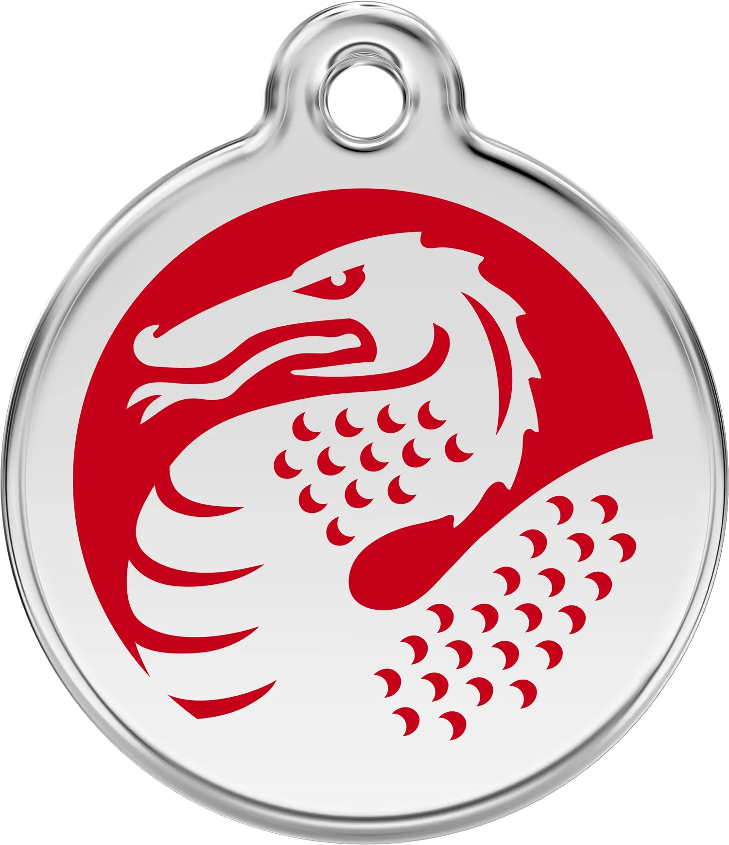 Dragon - Red Dingo Engraved Cat/Dog Tag, Lifetime Guarantee, No Shipping Costs