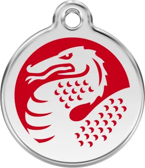 Dragon - Red Dingo Engraved Cat/Dog Tag, Lifetime Guarantee, No Shipping Costs