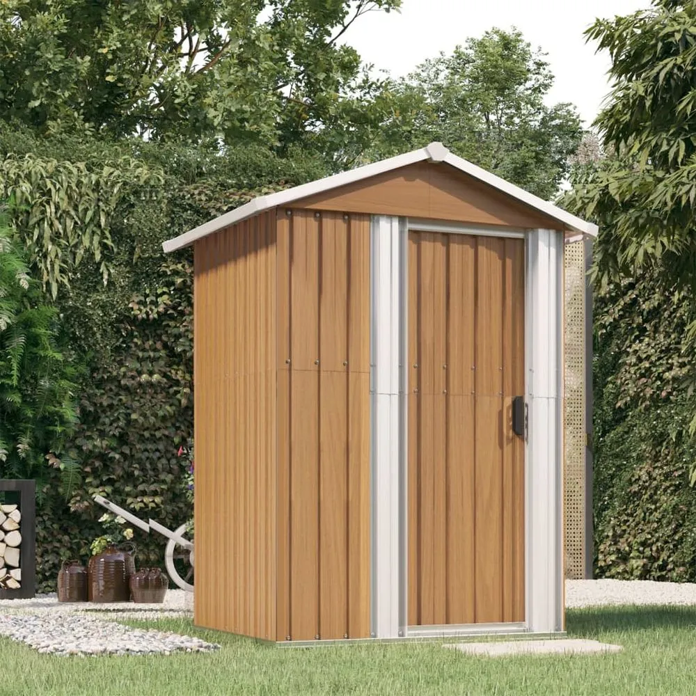 Durable Green Garden Shed 126x97.5x177 cm Galvanised Steel