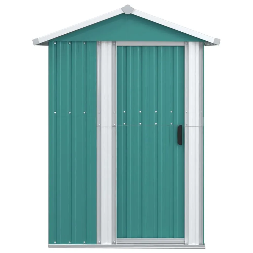 Durable Green Garden Shed 126x97.5x177 cm Galvanised Steel