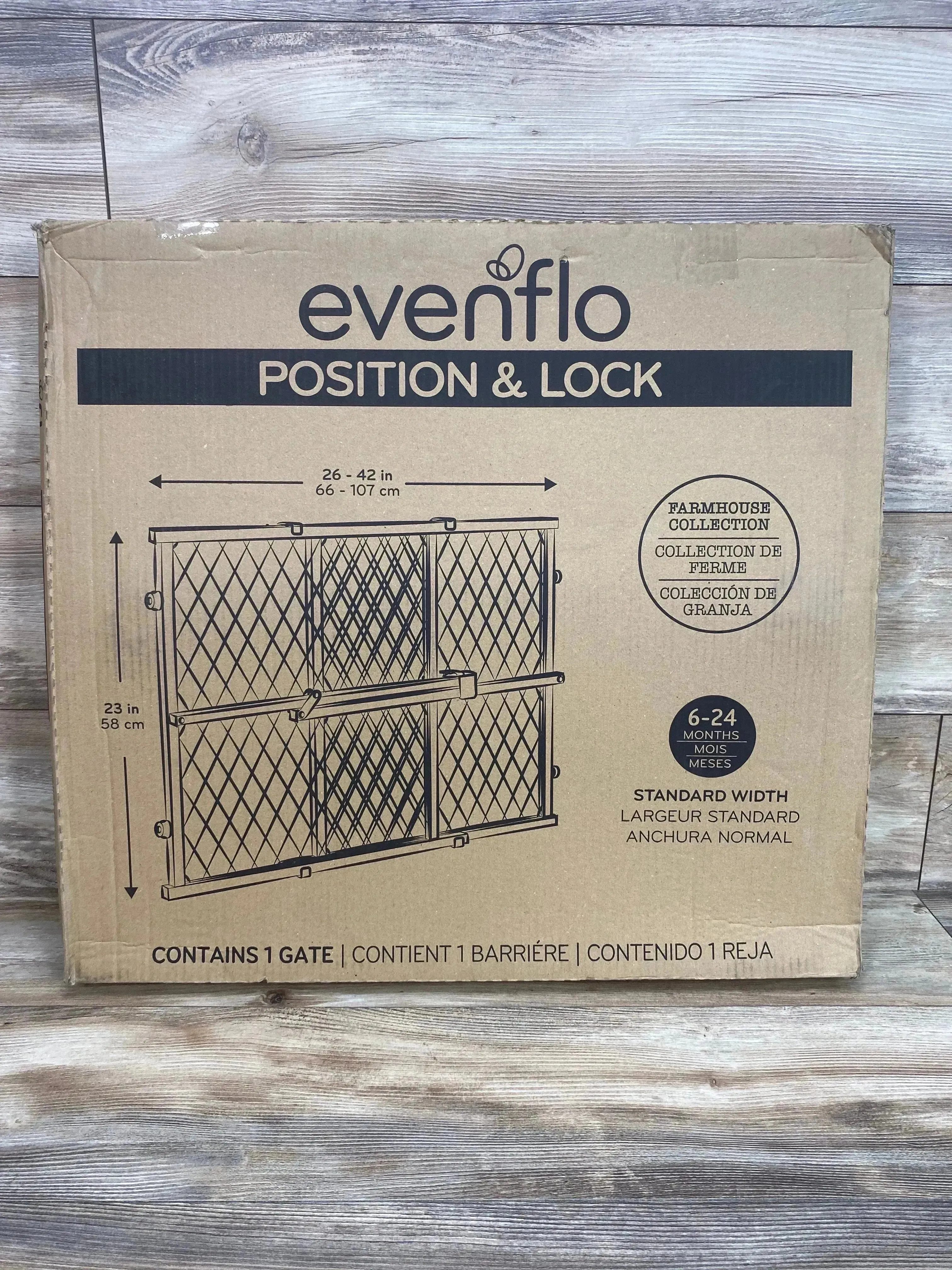 Evenflo Farmhouse Collection Position & Lock Adjustable Baby Gate