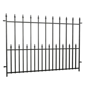 Fencing Peak 1220mm Black No-Dig Fencing Sheffield Fence Panel