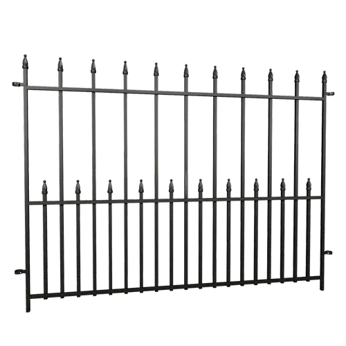 Fencing Peak 1220mm Black No-Dig Fencing Sheffield Fence Panel