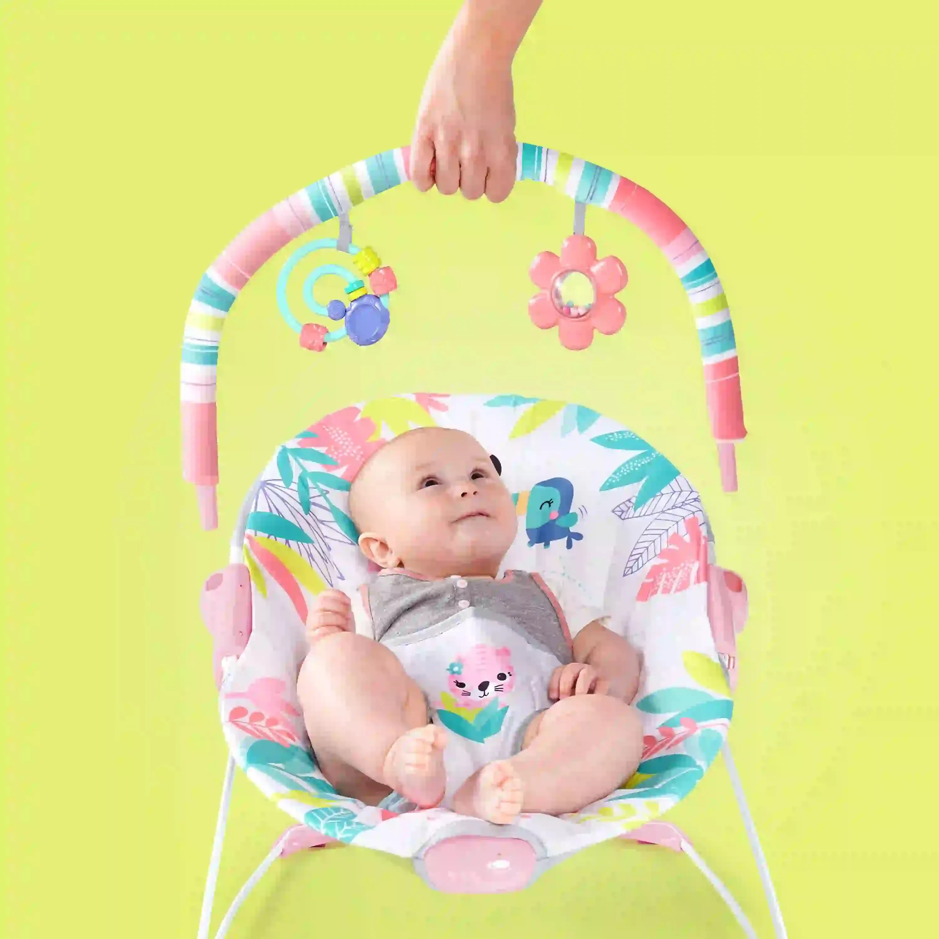 Flamingo Vibes Vibrating Bouncer