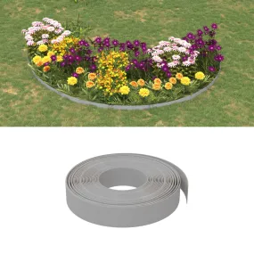 Garden Edgings 2 pcs Grey 10 m 10 cm Polyethylene