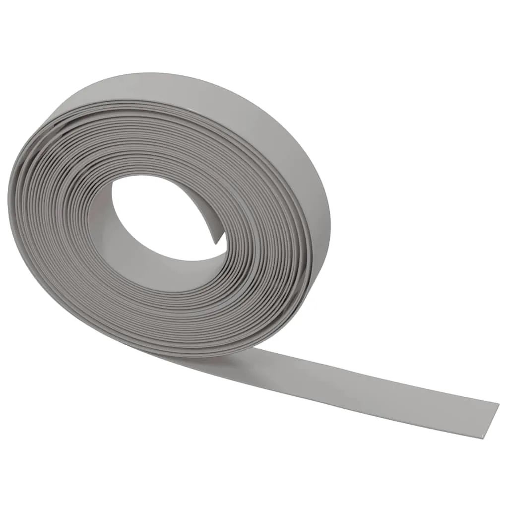 Garden Edgings 5 pcs Grey 10 m 10 cm Polyethylene