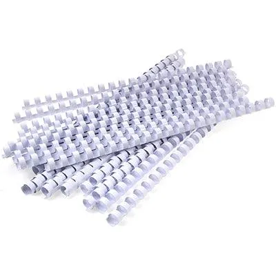 Gbc Plastic Binding Comb Round 21 Loop 14Mm A4 White Pack 100