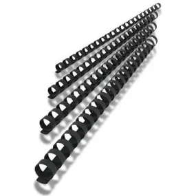 Gbc Plastic Binding Comb Round 21 Loop 16Mm A4 Black Pack 100