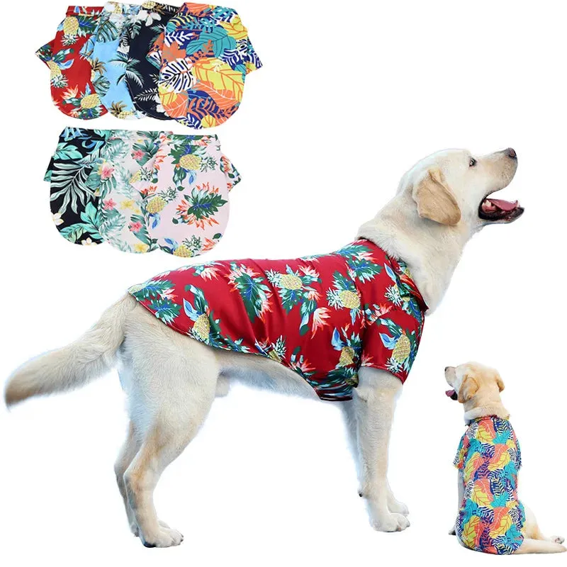 Hawaiian Style Pet Beach Shirts | Summer Dog Clothes for Puppy, Small, Large Dogs and Cats | Chihuahua Costume | Pets Clothing XS-5XL | Alo Trendy