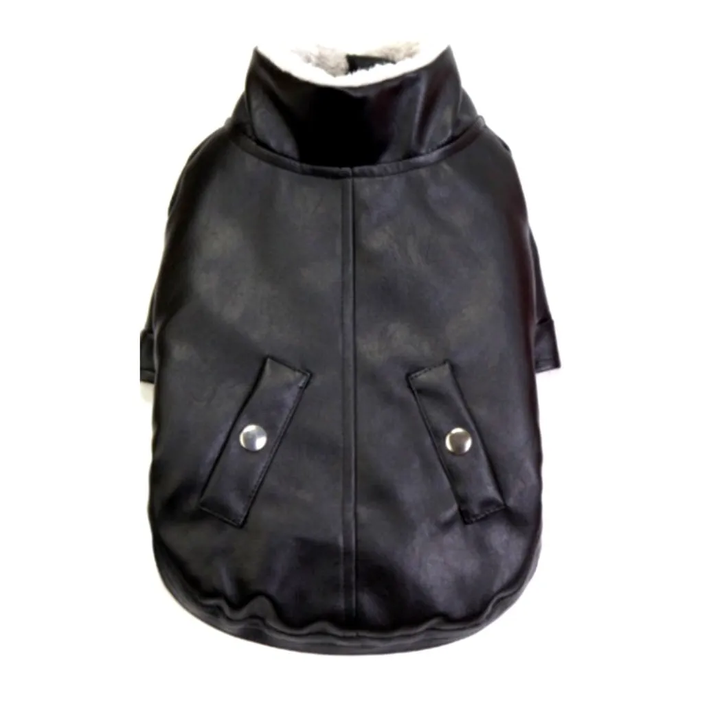 HM Molly Faux Leather Jacket - Jacket For Small Dogs & Puppies