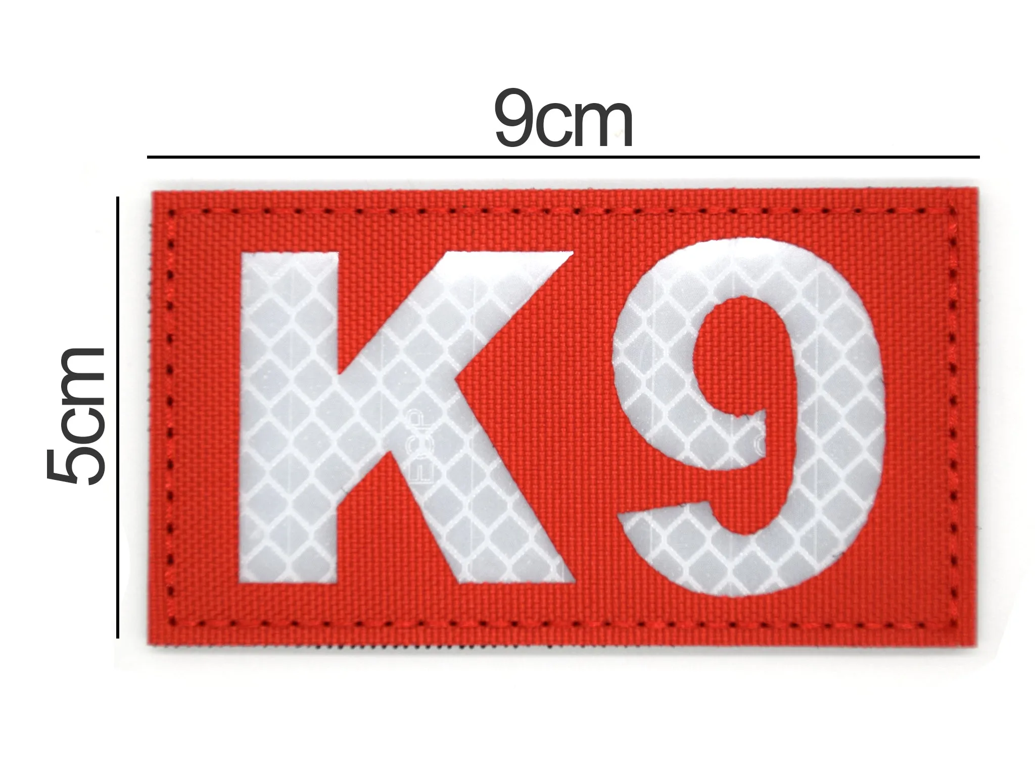 K9 Reflective Nylon Patch Red