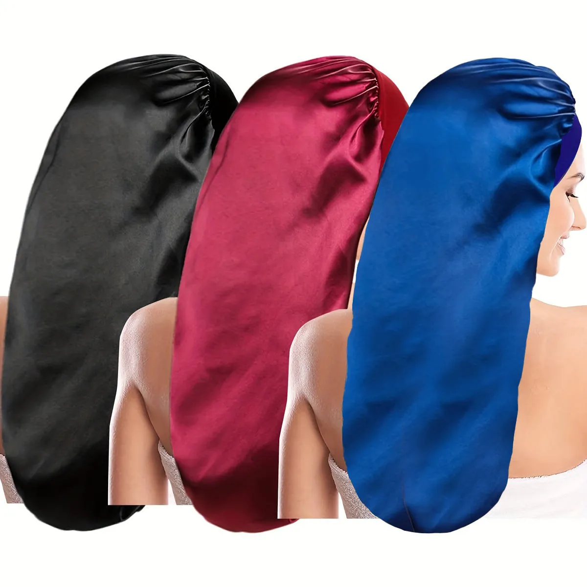 Long  Silk  Sleeping Hair Bonnet