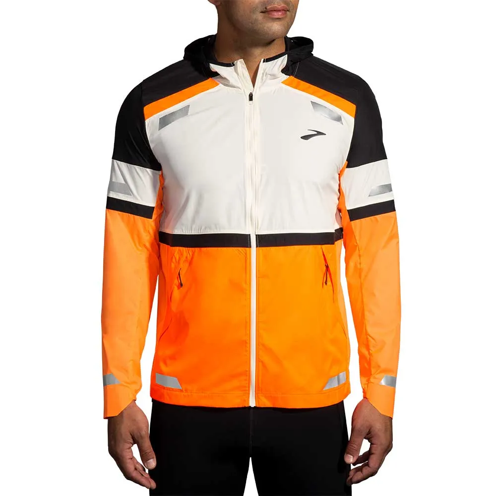 Men's Run Visible Jacket 2.0 - Ecru/Fluoro Flash/Black