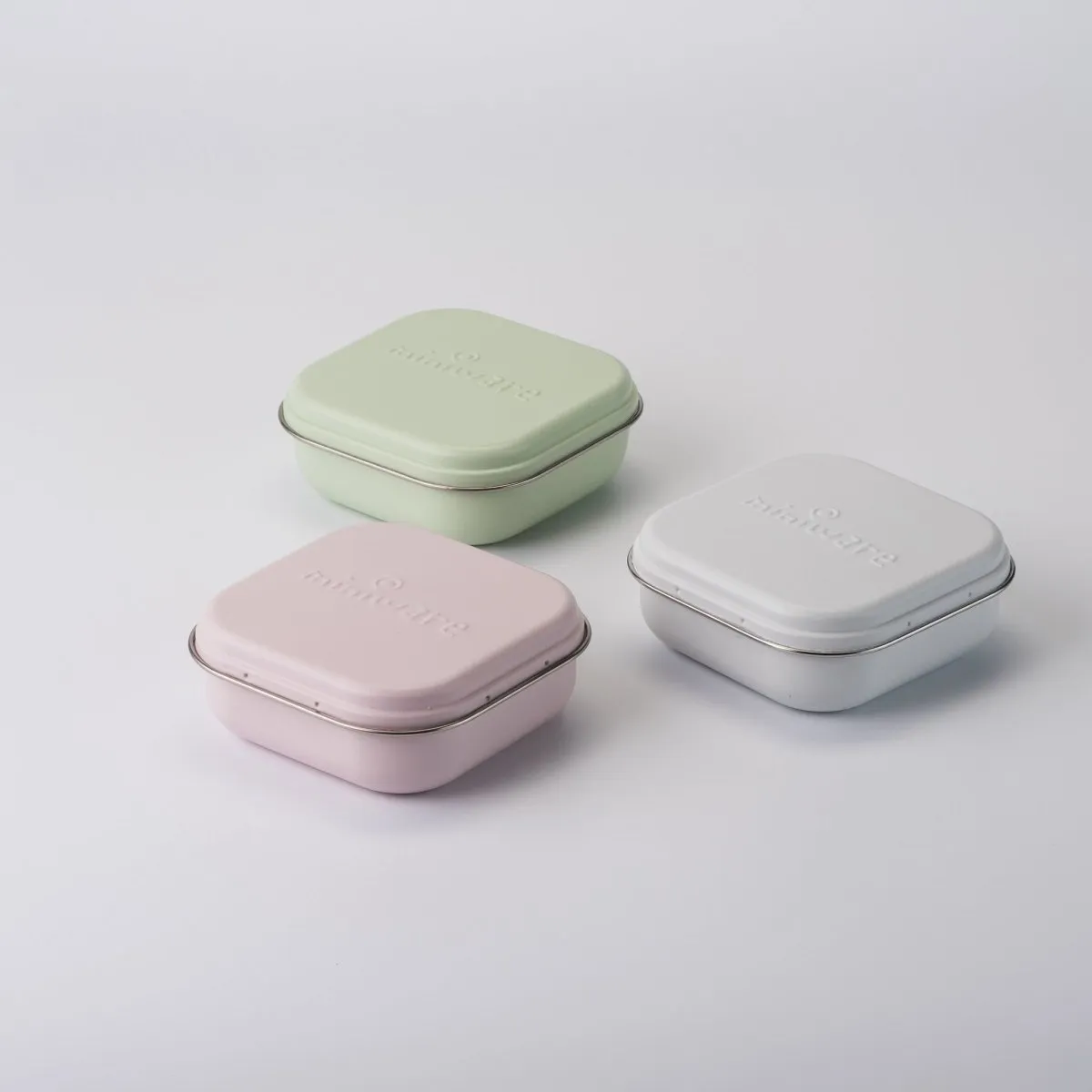 Miniware Grow Bento with 2 silipods Lunch Box-Key Lime Grey