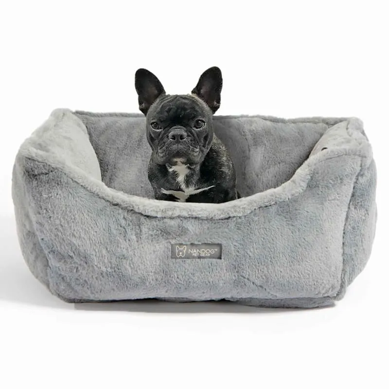 Nandog Pet Gear Cloud Grey Super Soft Luxe Reversible Bed