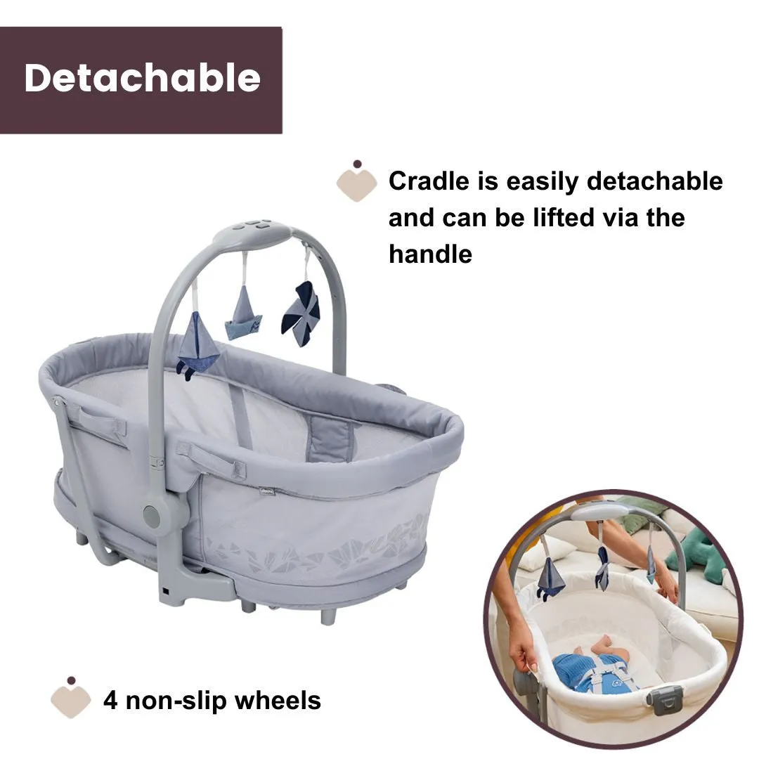 [NEW ARRIVAL] Chicco Baby Hug 5in1 Pro Crib - Earl Grey