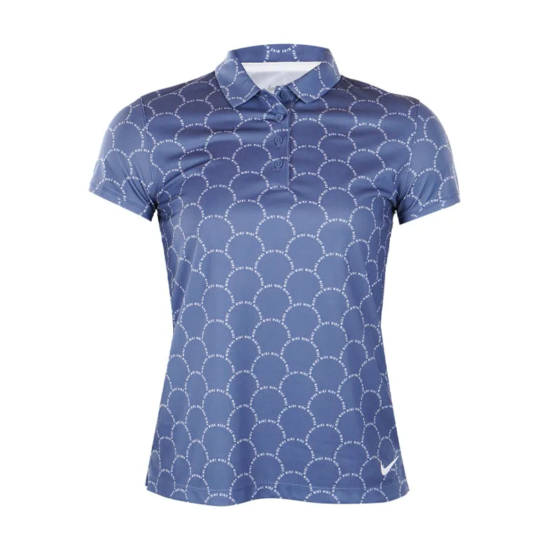 NIKE Dri-FIT Victory Print Women's Polo (Diffused Blue)