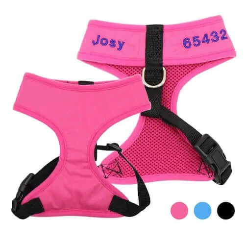 Nylon Personalized Dog Harness Custom Mesh Dogs