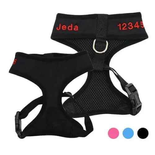 Nylon Personalized Dog Harness Custom Mesh Dogs